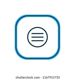 Vector illustration of menu icon line. Beautiful application element also can be used as list icon element.