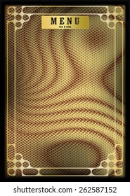 vector illustration menu on textured background with frame