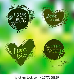 Vector illustration for menu of restaurants, packaging, advertising. Set of logos, icons, design elements