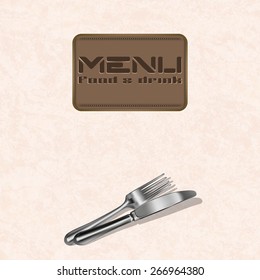 vector illustration menu template in warm colors
