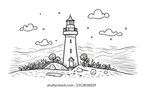 Ilustración vectorial, Ilustración de Mercusuar, Ilustración plana