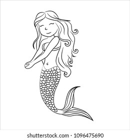 Vector illustration of a mermaid