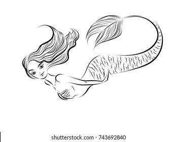 Vector illustration of mermaid
