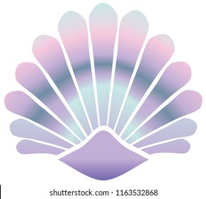 vector illustration of a mermaid pearl shell