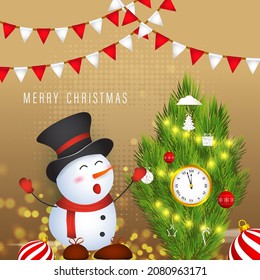 ilustración vectorial para Feliz Navidad.