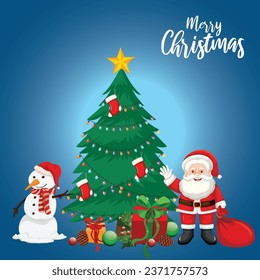 Vector Illustration of Merry Christmas