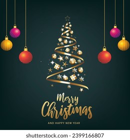 Vector Illustration of Merry Christmas