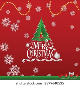 Vector Illustration of Merry Christmas.