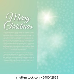 Vector illustration Merry Christmas. Abstract background with light.