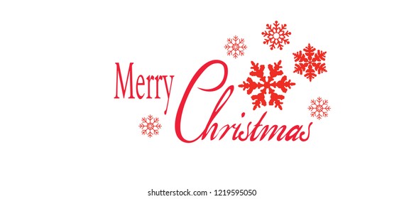 vector illustration of Merry Christmas background with snowflakes. 