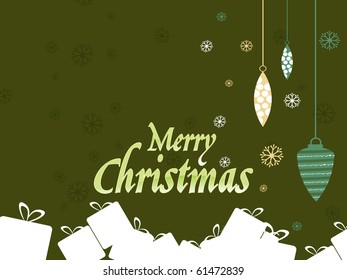 vector illustration of merry christmas background