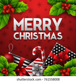 Vector illustration of Merry christmas background