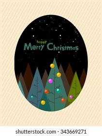 vector illustration. Merry Christmas card, background