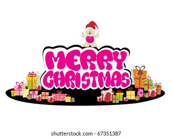 vector illustration for merry christmas celebration