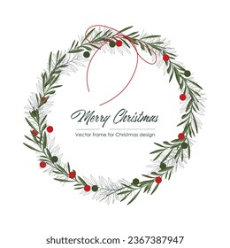 Vector illustration. Merry Christmas. Design element. Isolated vector.