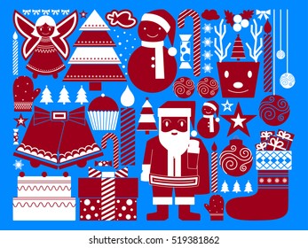 vector illustration of Merry Christmas festival celebration Holiday background