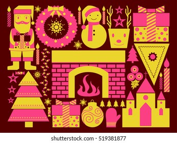 vector illustration of Merry Christmas festival celebration Holiday background