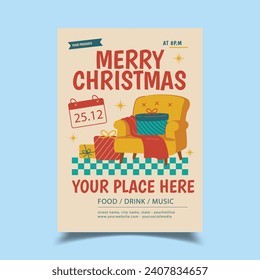 Vektorgrafik des fröhlichen Weihnachtsfliegers
