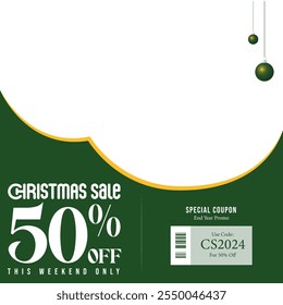 Ilustración vectorial Feliz Navidades con regalos, shandler, 50% de descuento, 70% de descuento en las llamadas de Plantilla de Anuncio de póster de ventas
