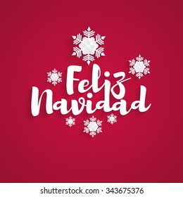 vector illustration Merry Christmas graphic design in Spanish.-Feliz Navidad