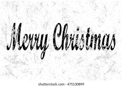 Vector illustration of merry christmas grunge font