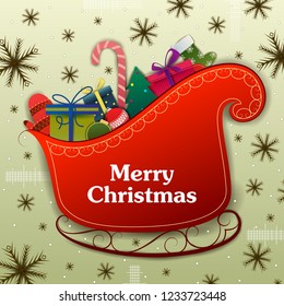 vector illustration of Merry Christmas and Happy New Year seasonal greetings background