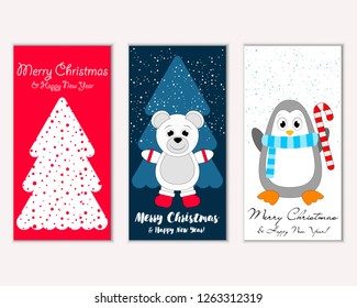 Vector Illustration Merry Christmas Happy New Stock Vector (royalty 