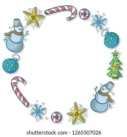 Vector illustration. Merry Christmas and Happy New Year background. Good for card/invitation/banner template. EPS 10
