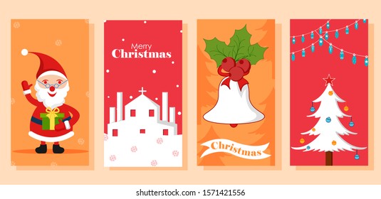 vector illustration of Merry Christmas and Happy New Year seasonal greetings background