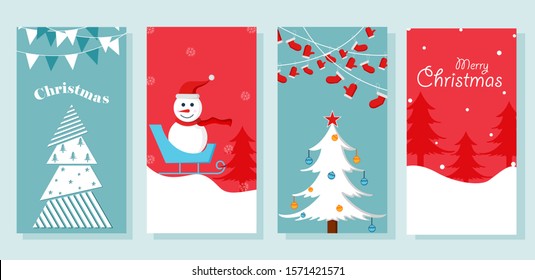 vector illustration of Merry Christmas and Happy New Year seasonal greetings background