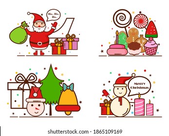 vector illustration of Merry Christmas and Happy New Year seasonal greetings background
