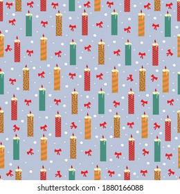 vector illustration of Merry Christmas and Happy New Year seasonal greetings holidays seamless repeatable pattern background for printing and gift wrapping