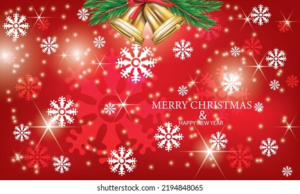 vector illustration merry christmas and happy new year background design template, use for christmas card design.