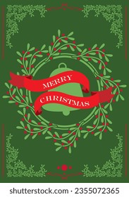 Vector illustration of Merry Christmas and Happy Holidays cards with New Year tree, reindeers, snowflakes, floral frames and backgrounds design. Modern universal artistic templates.social media,church