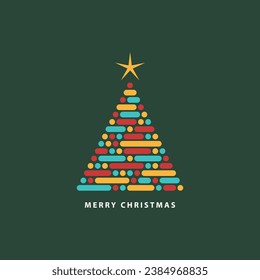 Vector illustration Merry Christmas and Happy New Year modern card. greeting card, party invitation card, gift, website banner, social media banner, marketing material, poster, holiday cover.