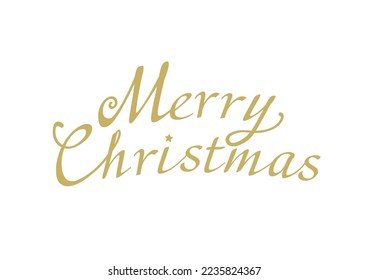 Vector illustration of Merry Christmas lettering design.