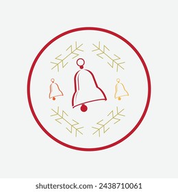 vector illustration of merry christmas logo and simbol template design on gray background