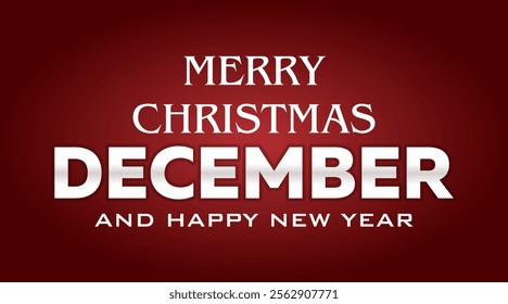 vector illustration of merry christmas and new year theme with vintage letters on white orange background