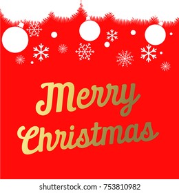 Vector illustration Merry Christmas, red background vector, illustrator background.