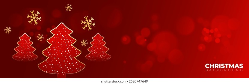 Vector illustration of Merry Christmas social media feed template