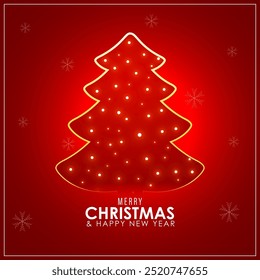 Vector illustration of Merry Christmas social media feed template