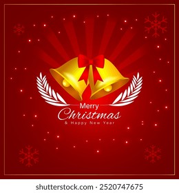 Vector illustration of Merry Christmas social media feed template