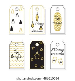 christmas gift tags gold