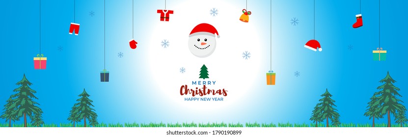 vector illustration for merry Christmas with theme elements 