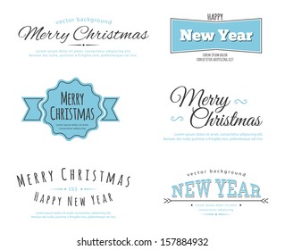 Vector Illustration Of Merry Christmas Type