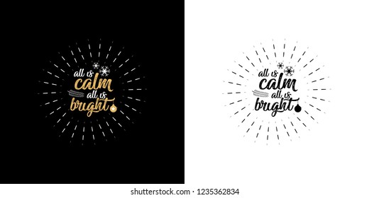 Vector illustration of Merry christmas typography lettering design with calligraphic text. Can be used for poster, greetings, holiday decorations, print, t-shirt, invitations, banner and backgrounds.