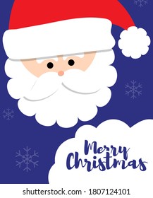Vector illustration of Merry Christmas typography set, happy new year, logo, emblem, ribbon, santa claus, cap, gloves, jingle bells, stars, cute rabbit, christmas decoration, greeting, holiday poster,