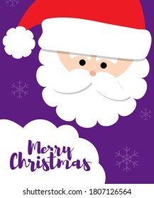 Vector illustration of Merry Christmas typography set, happy new year, logo, emblem, ribbon, santa claus, cap, gloves, jingle bells, stars, cute rabbit, christmas decoration, greeting, holiday poster,