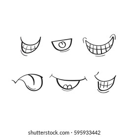 Vector illustration of merry mouths