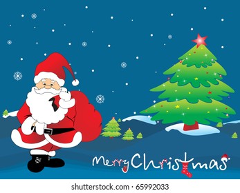 vector illustration for merry xmas celebration